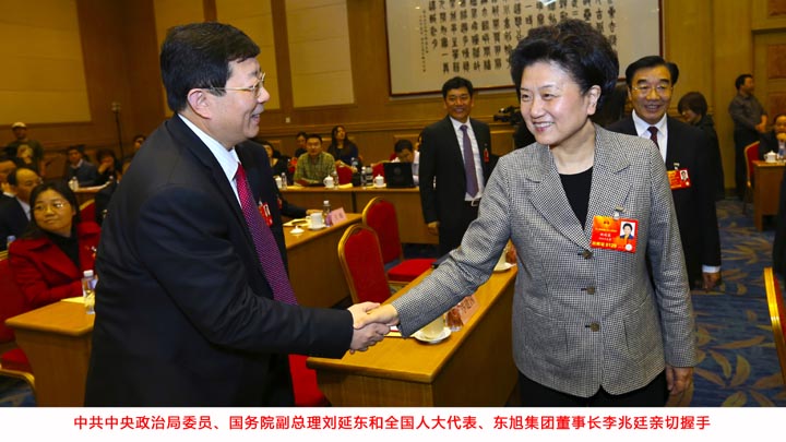 原國務(wù)院副總理劉延?xùn)|會見東旭集團(tuán)董事長李兆廷